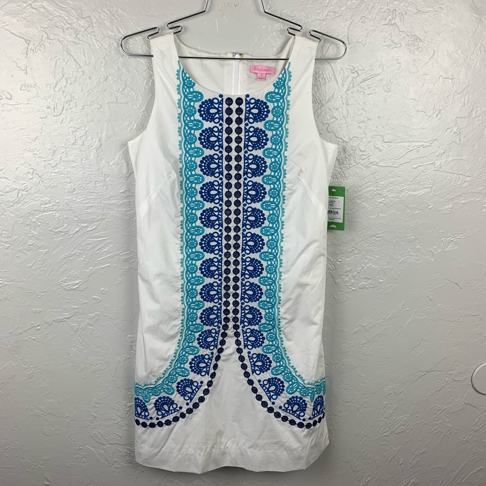 NWT Lilly Pulitzer Embroidered Stephanie shift dress size 0 - Picture 3 of 14